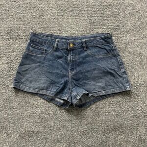 Anko Denim Shorts Womens Size 12 Blue Casual Dark Wash Recycled Fiber 5-Pocket